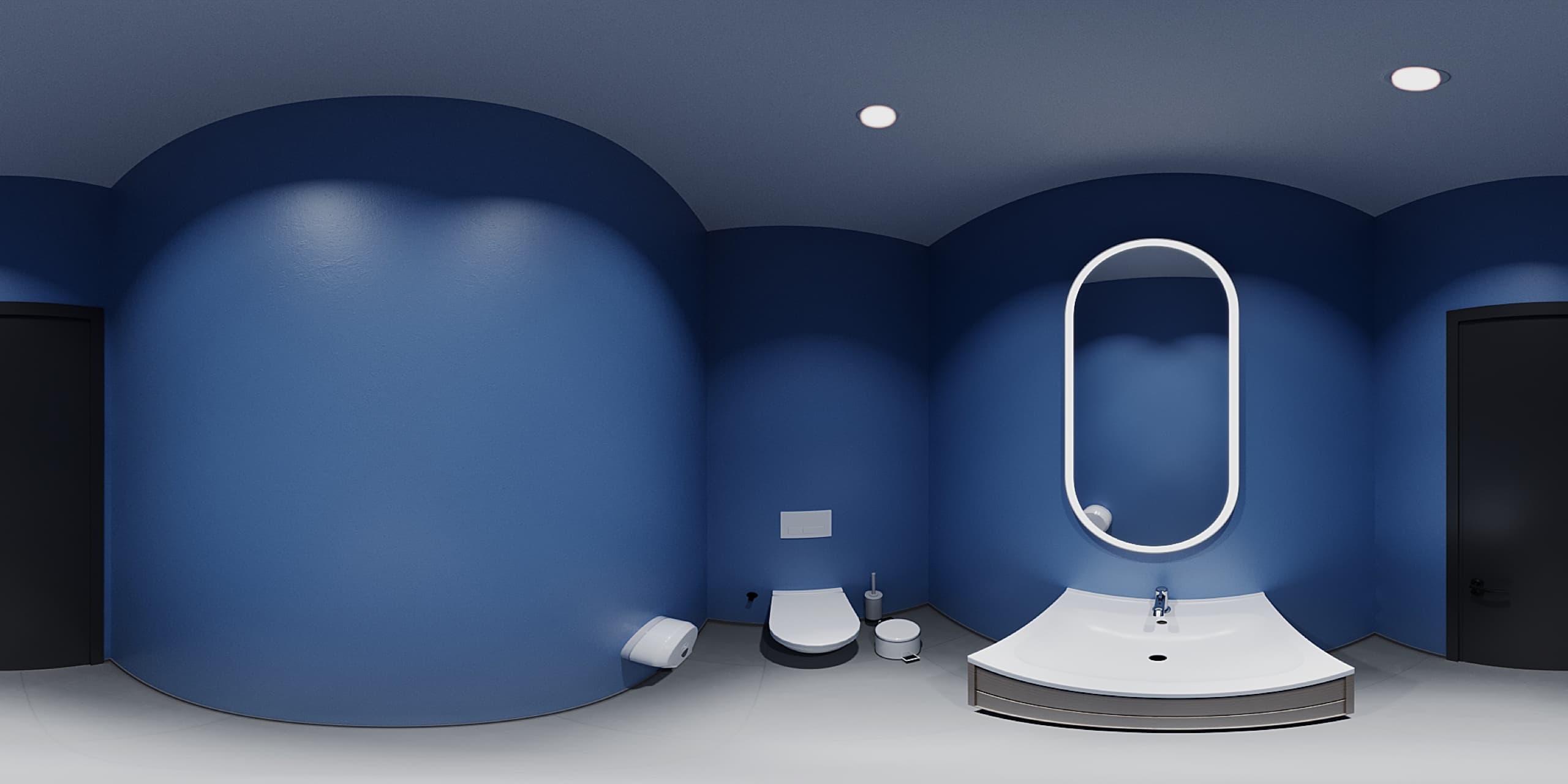 Reception waiting area with built-in seating
