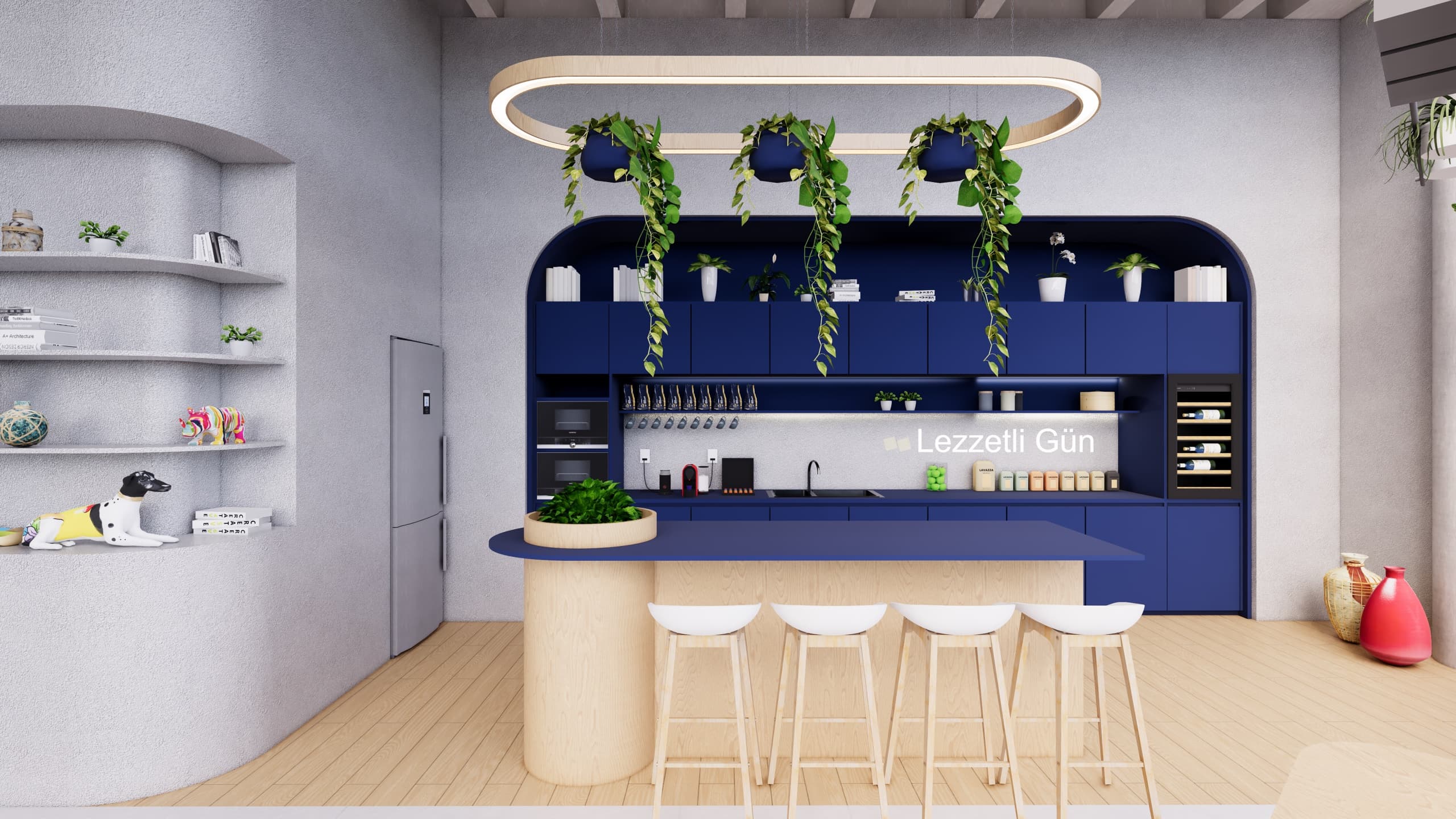 Brand experience wall with product display
