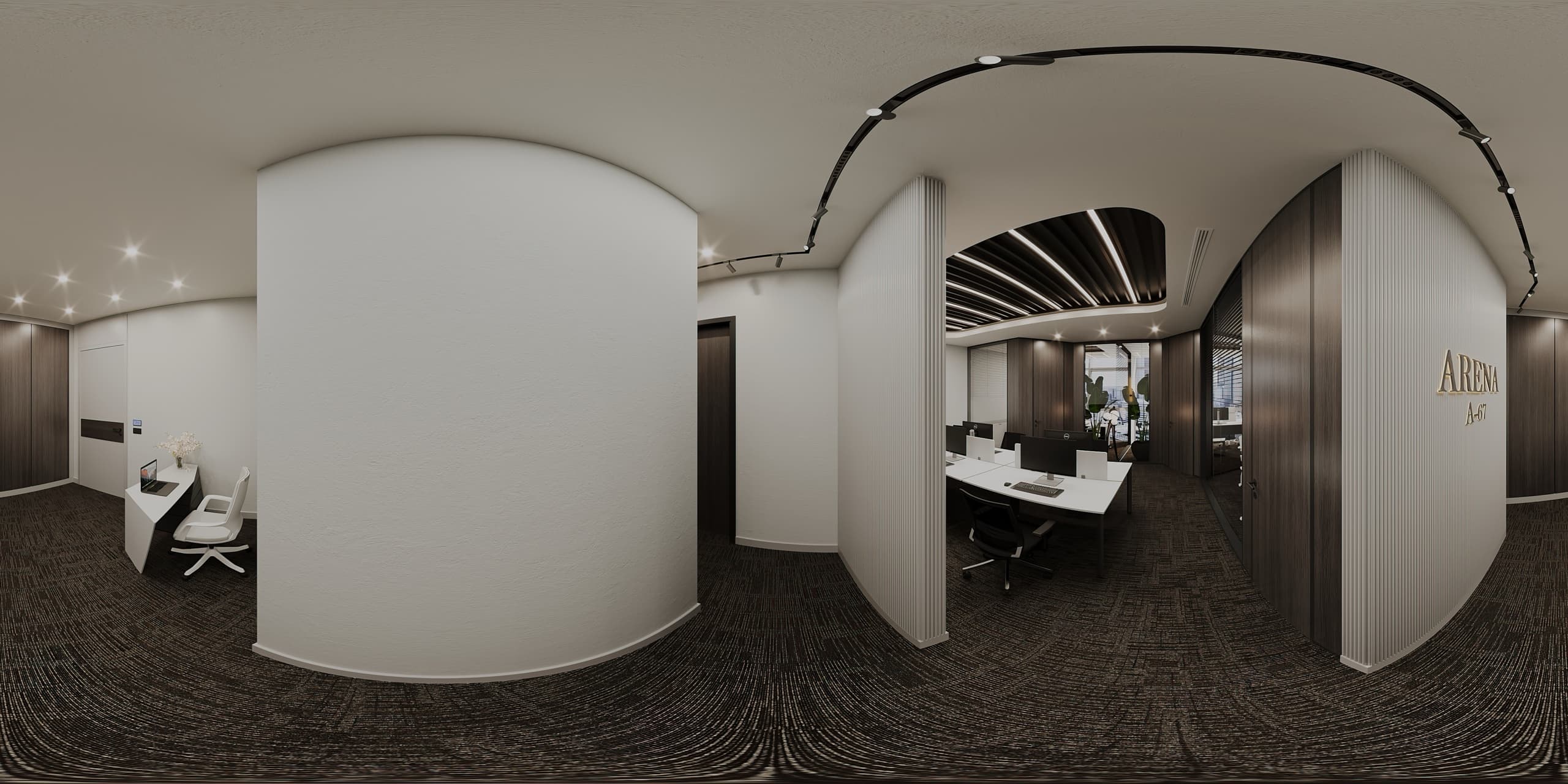 Focus rooms enclosed in glass