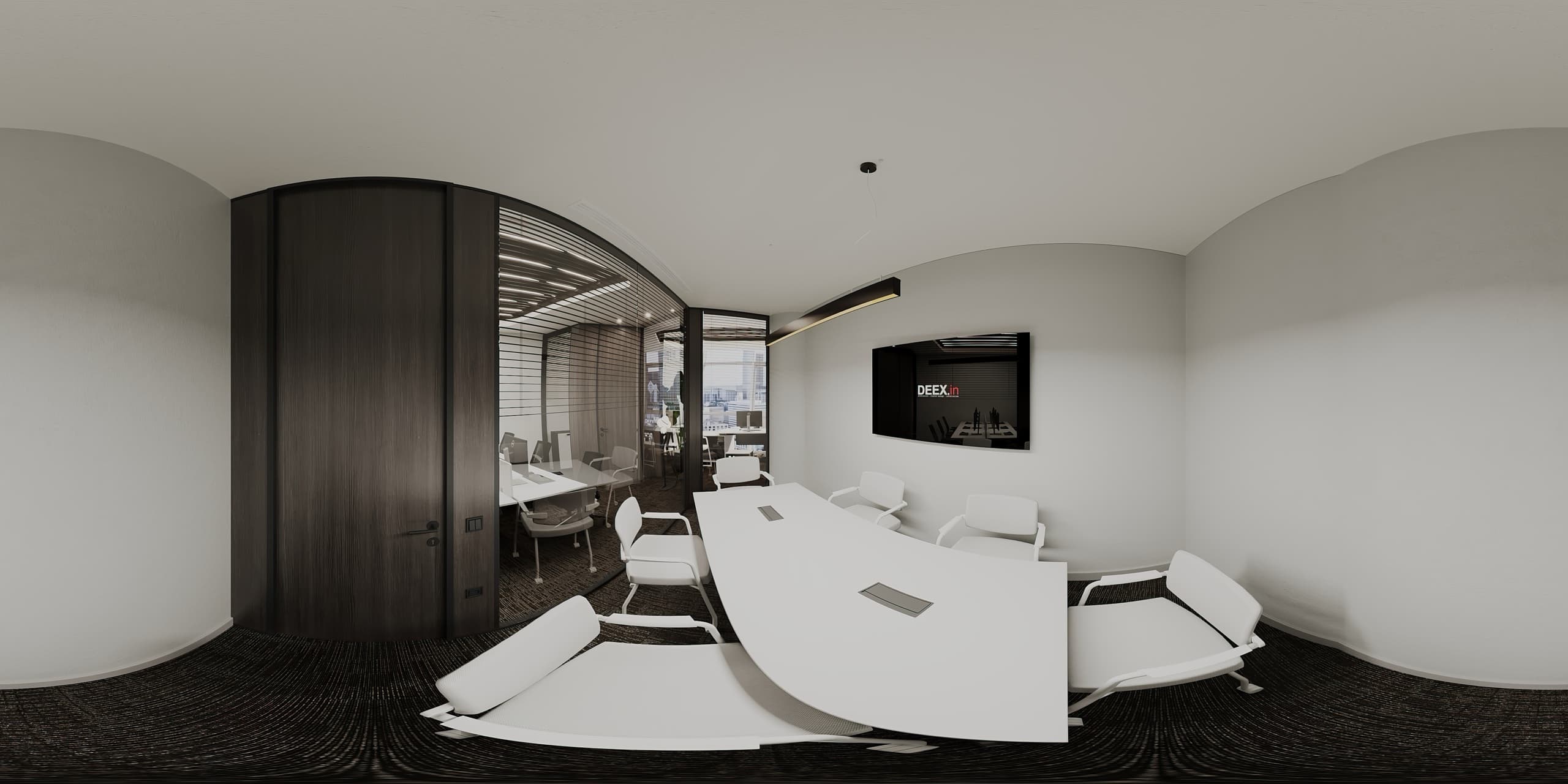 Conference room with marble table