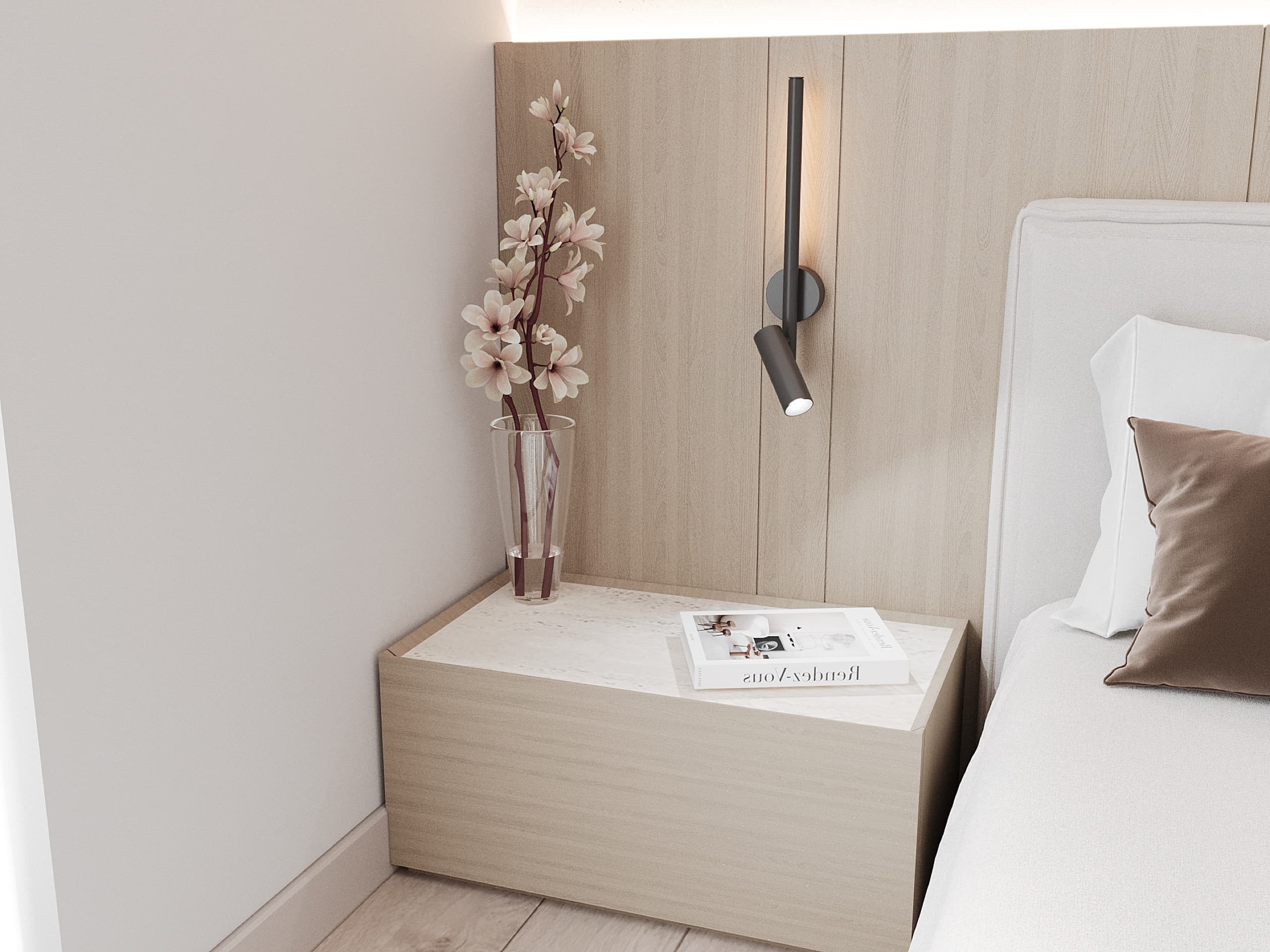Bathroom with stone vanity
