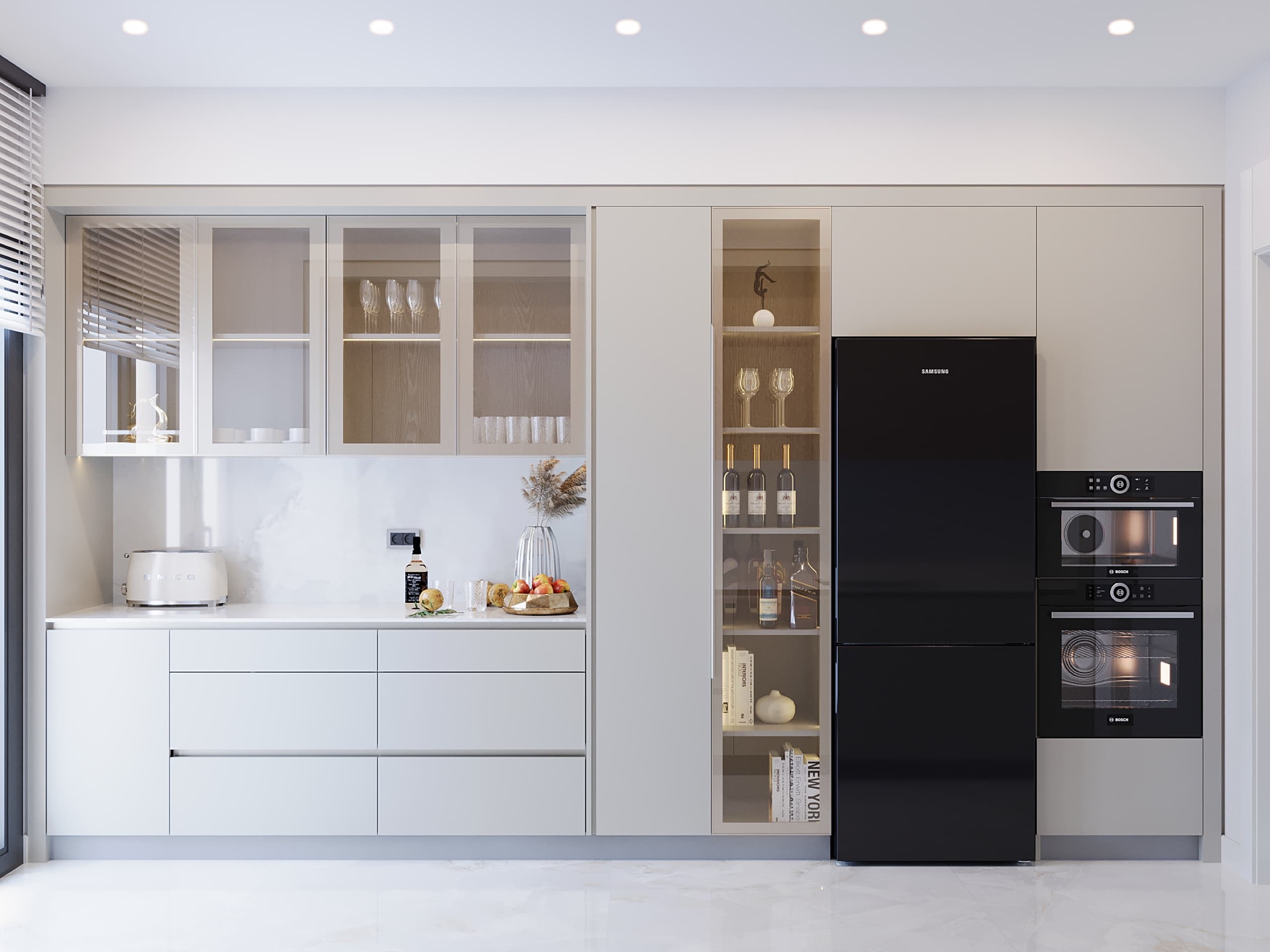 Hallway with built-in storage