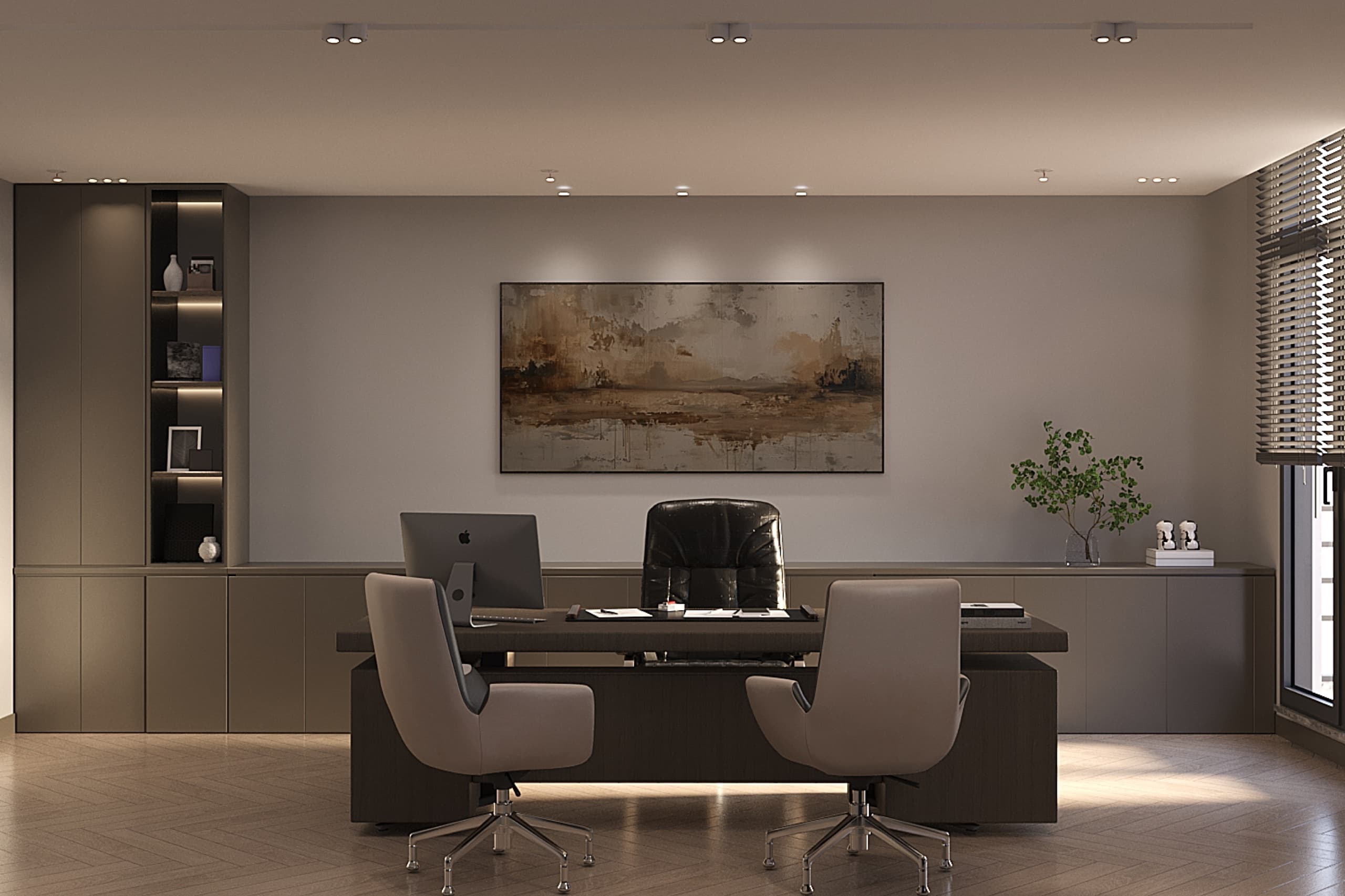 Conference room with marble table