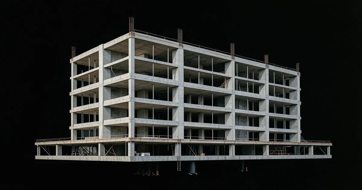Earthquake resistant building with base isolation system and reinforced concrete shear walls in Turkey